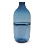 Persian Blue Glass Vases Handblown Stripe