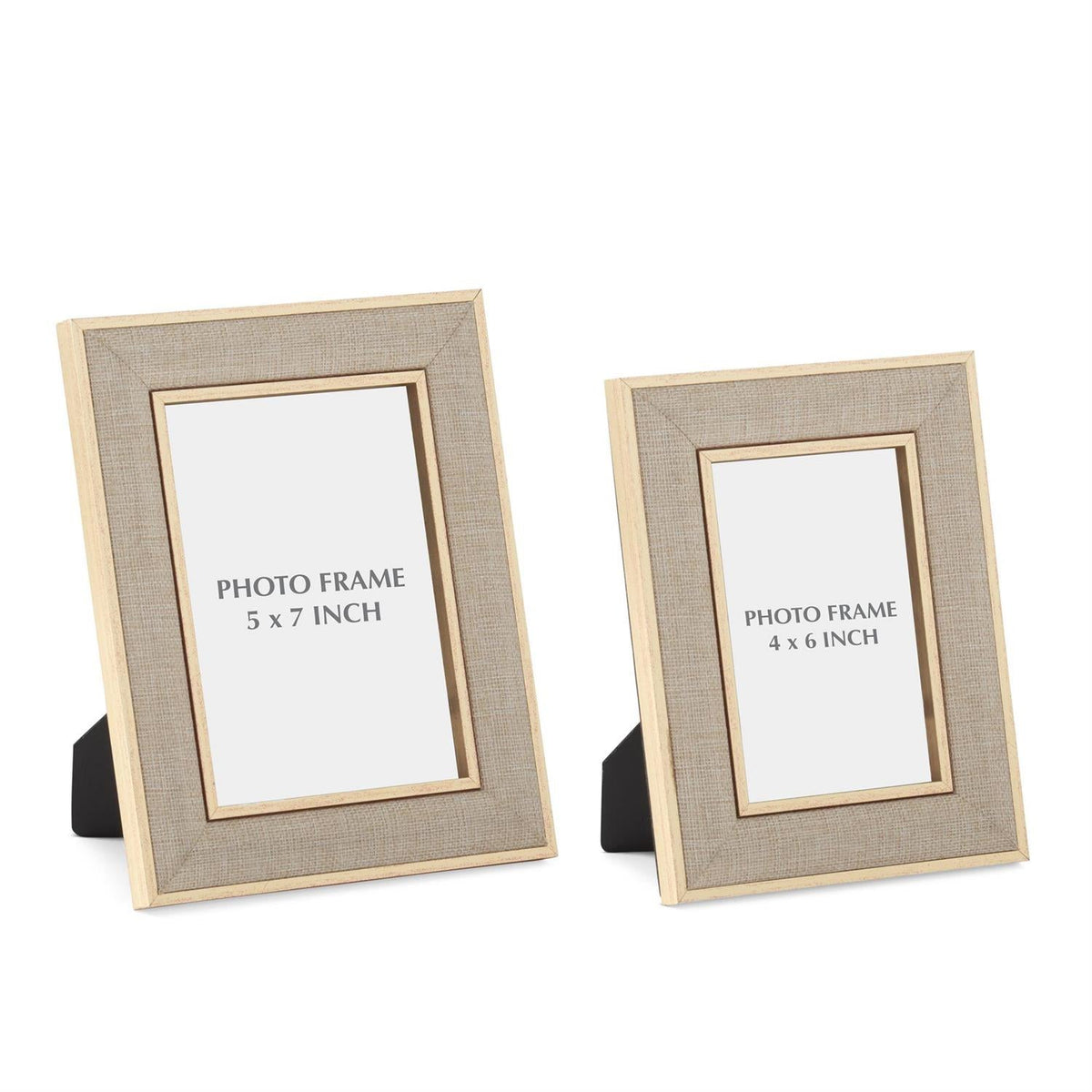 Linen Photo Frame | Gold