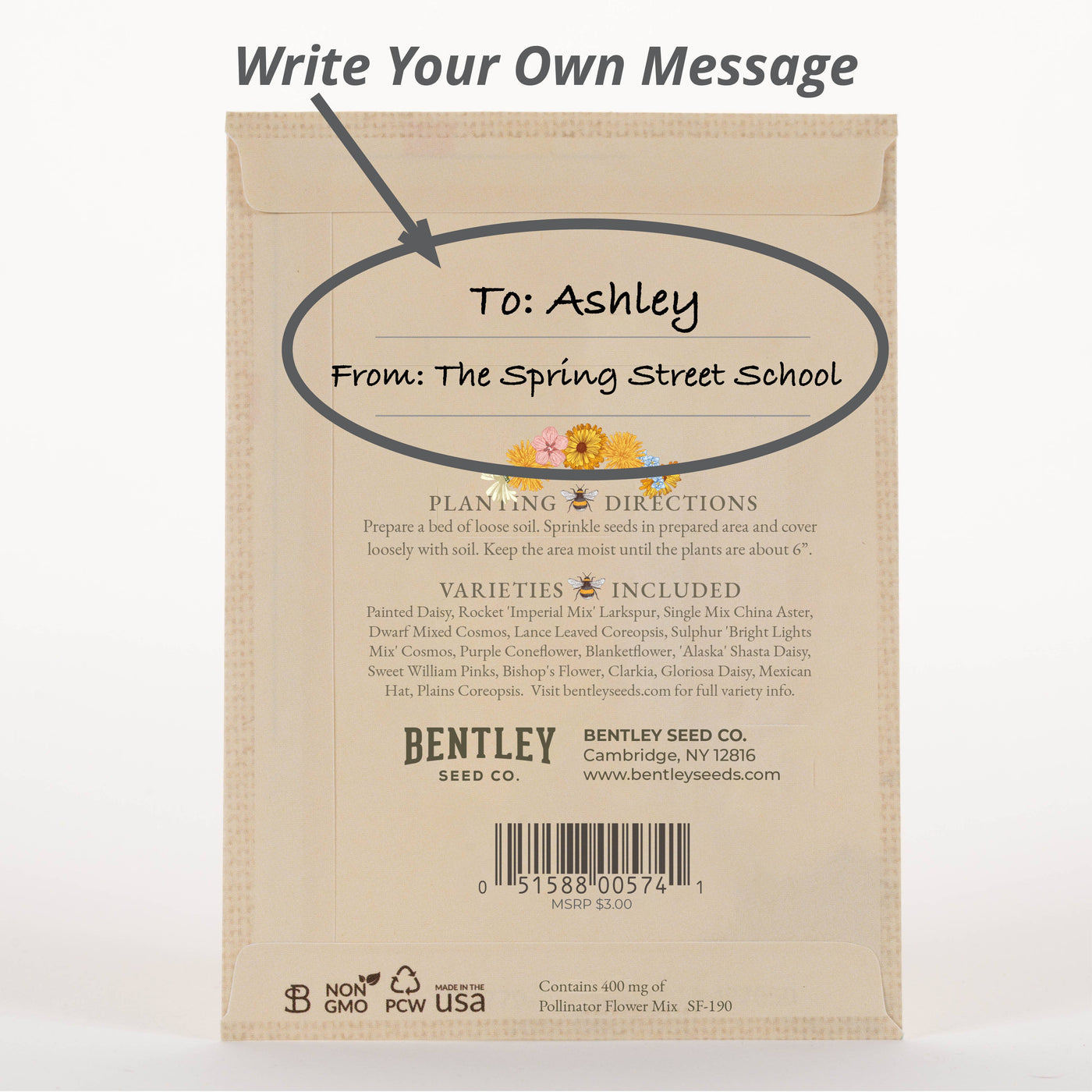 Bee Kind - Pollinator Wildflower Mix Seed Packets