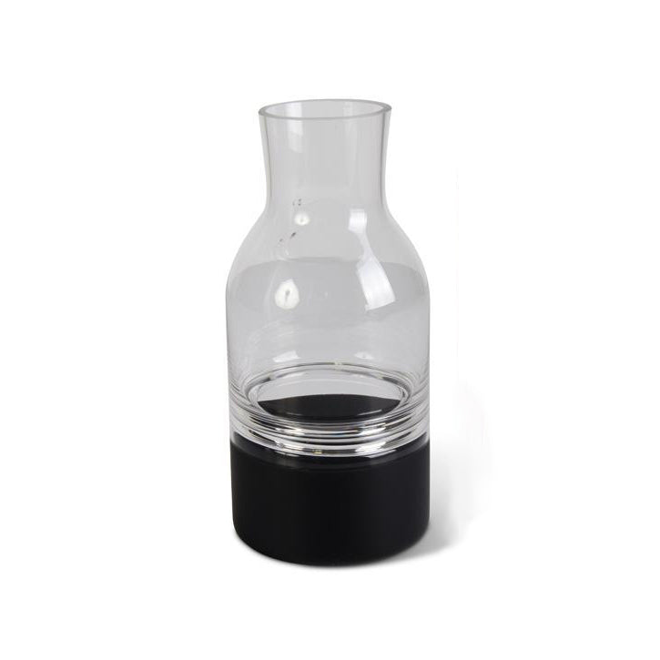 Clear Glass Vases with Painted Black Bottom