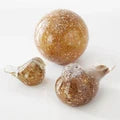 Gold Speckled Glass Bird | Brown