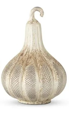 Champagne Mercury Glass Lattice Etched Pumpkin