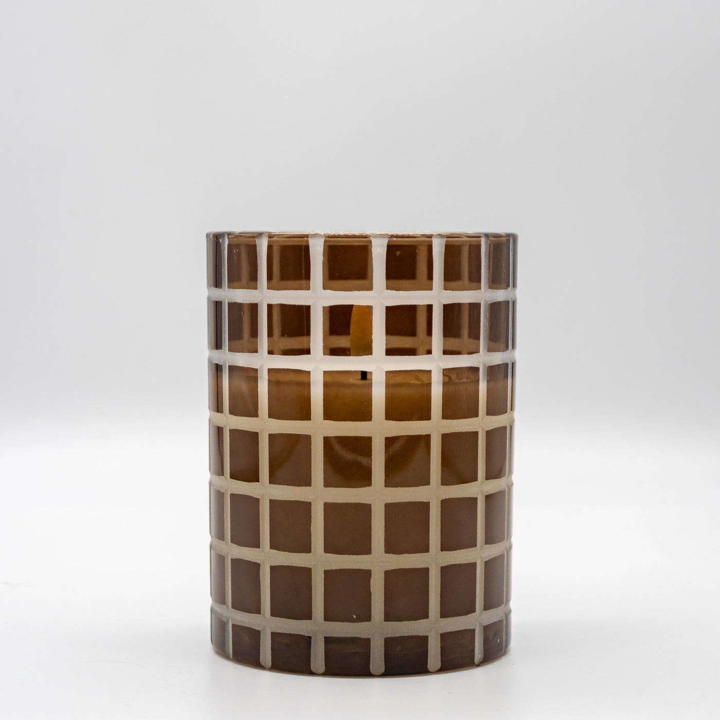 Amber Lattice Radiance LED Candle