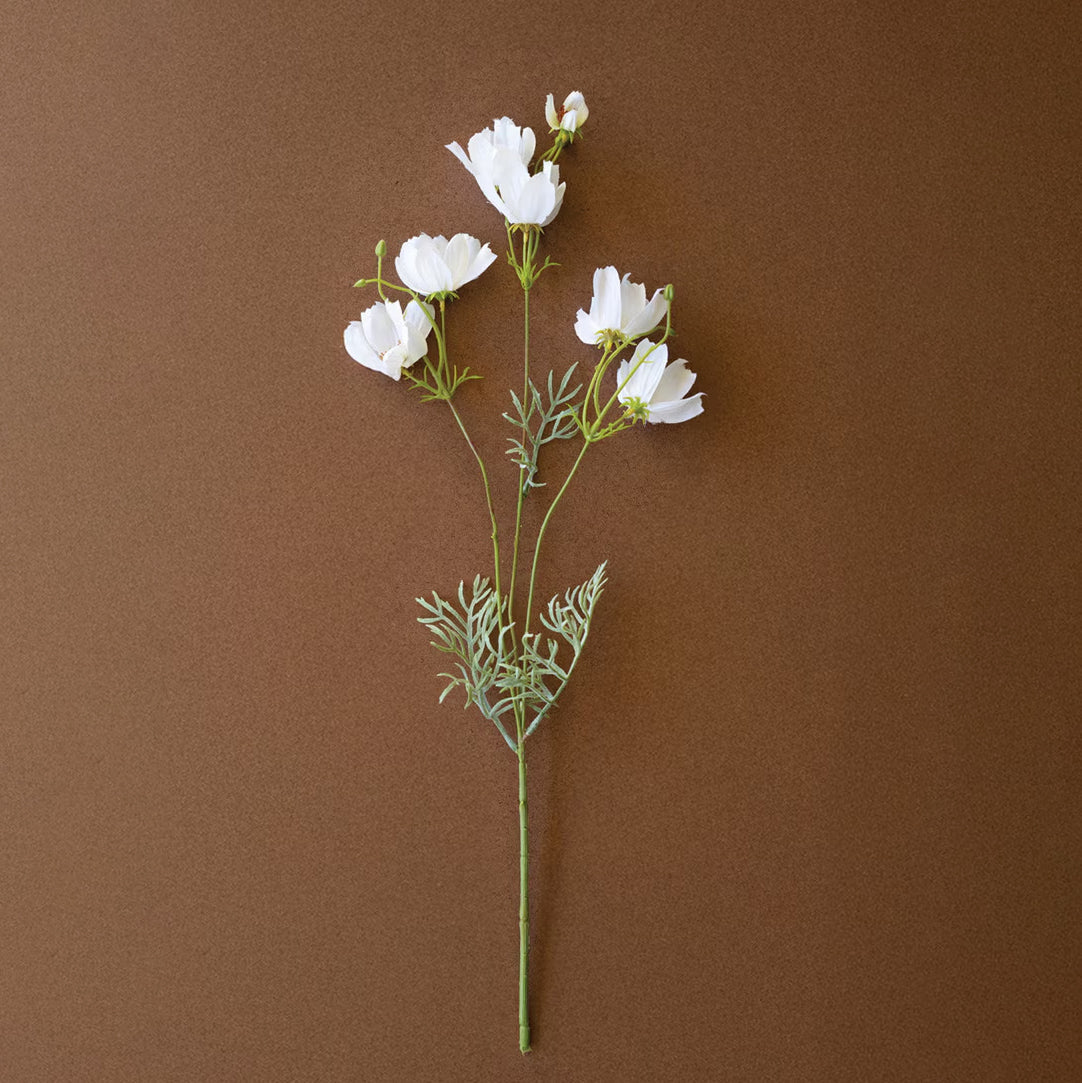 Artificial White Cosmos Spray