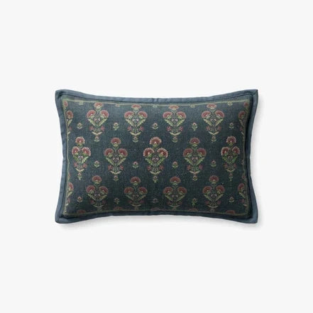 Marigold Blue Multi Flange Lumbar Pillow by Loloi