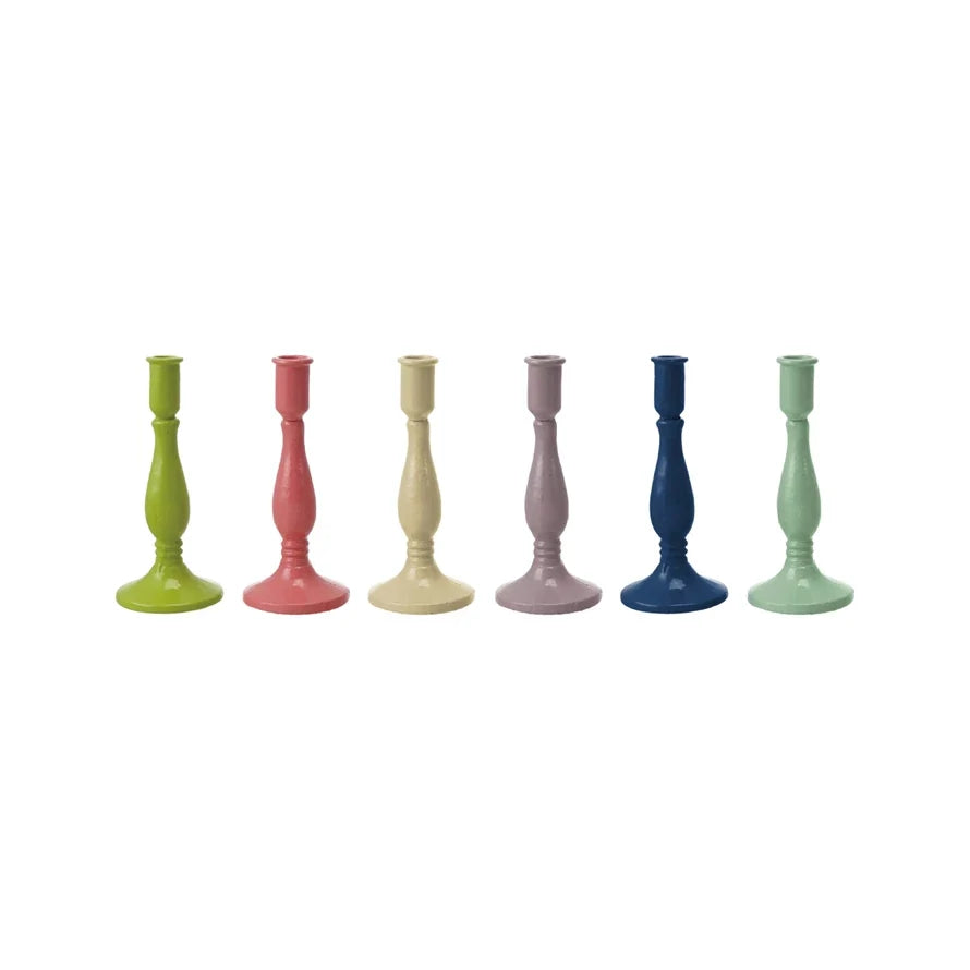 Colorful Cast Iron Thin Taper Holder