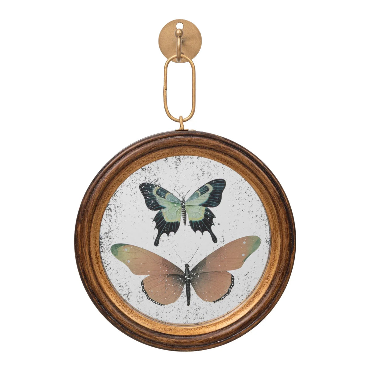 Butterfly Art on Framed Antique Mirror