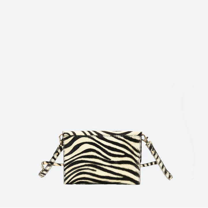 Faux Animal Print Crossbody Clutch