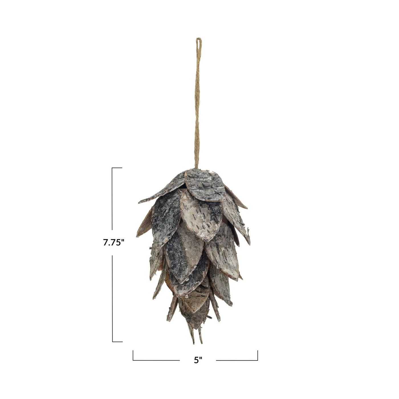 Birch Bark Pinecone Ornament